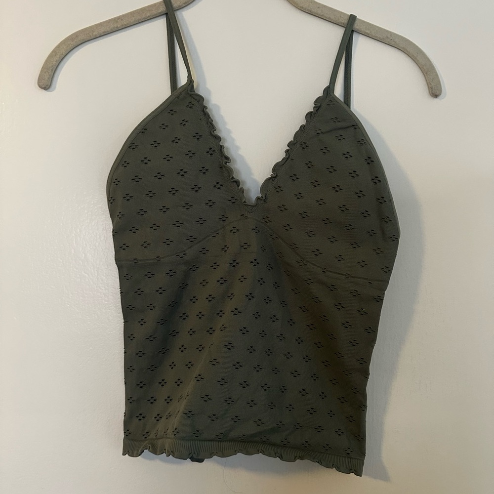 Free People Tank - Olive Green